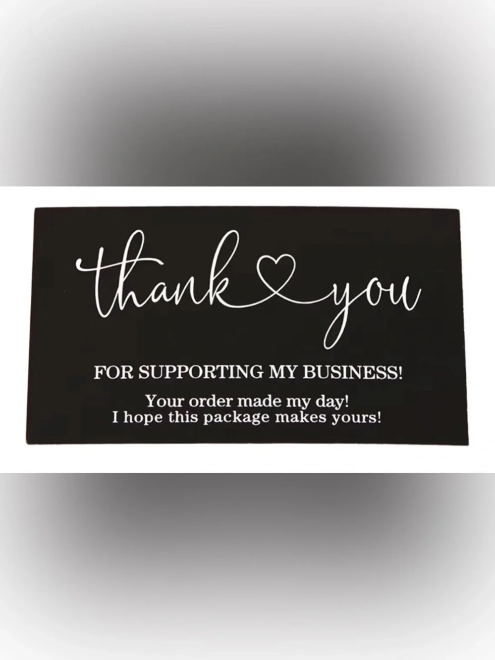 200 bulkThank You Kraft Business Cards - Black & whiteThank You Notes